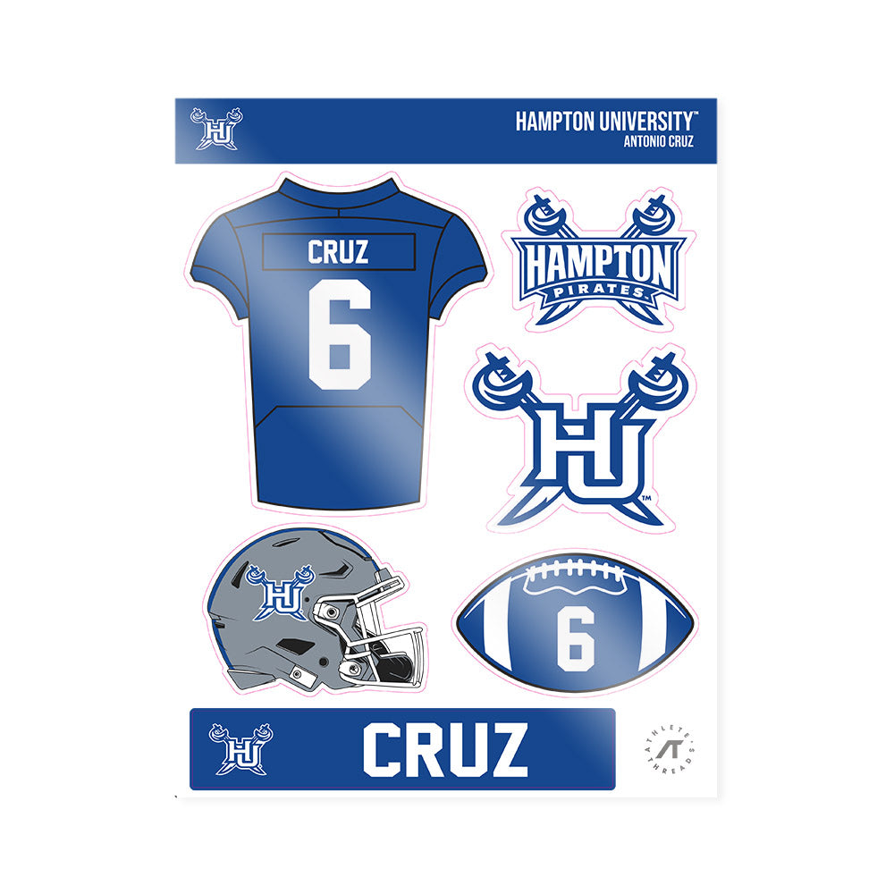Hampton - NCAA Football : Antonio Cruz - Sticker Sheet-0