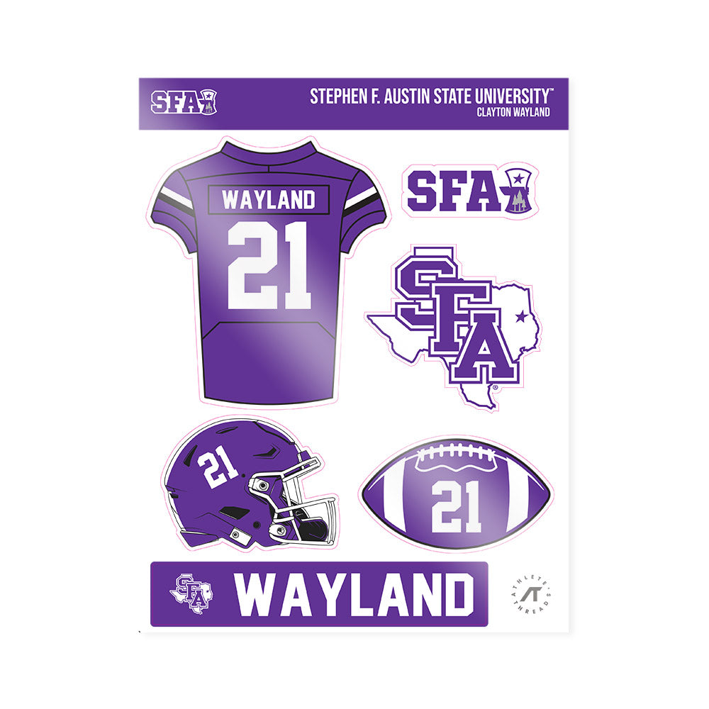 SFA - NCAA Football : Clayton Wayland - Sticker Sheet-0