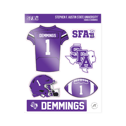 SFA - NCAA Football : Charles Demmings - Sticker Sheet-0
