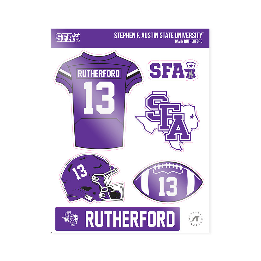 SFA - NCAA Football : Gavin Rutherford - Sticker Sheet-0