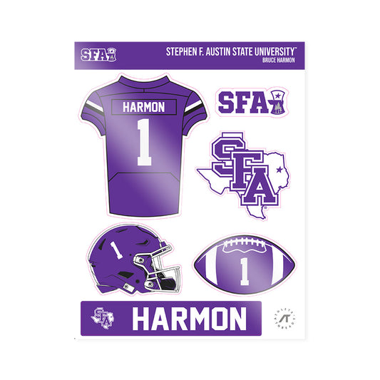 SFA - NCAA Football : Bruce Harmon - Sticker Sheet-0