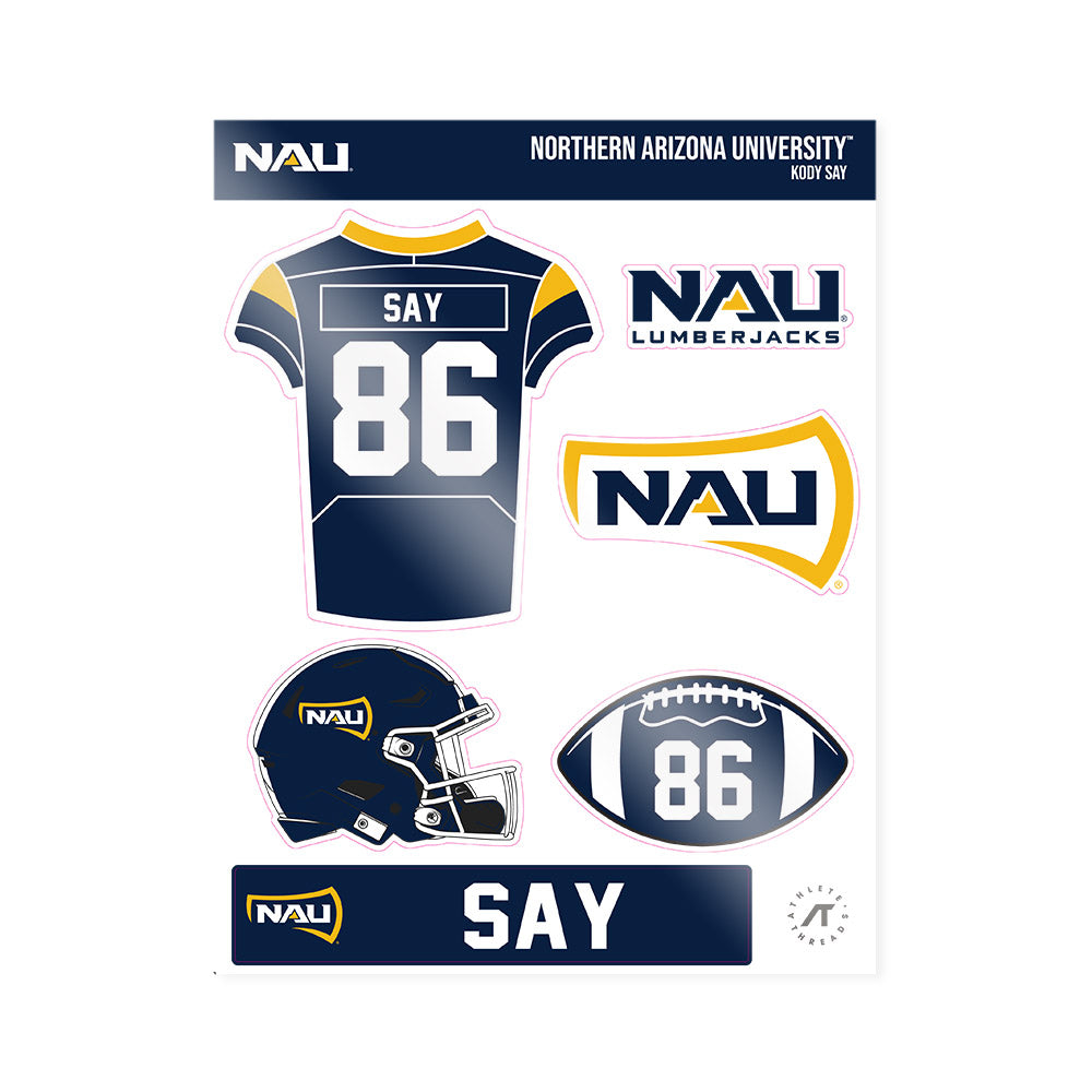 Northern Arizona - NCAA Football : Kody Say - Sticker Sheet-0