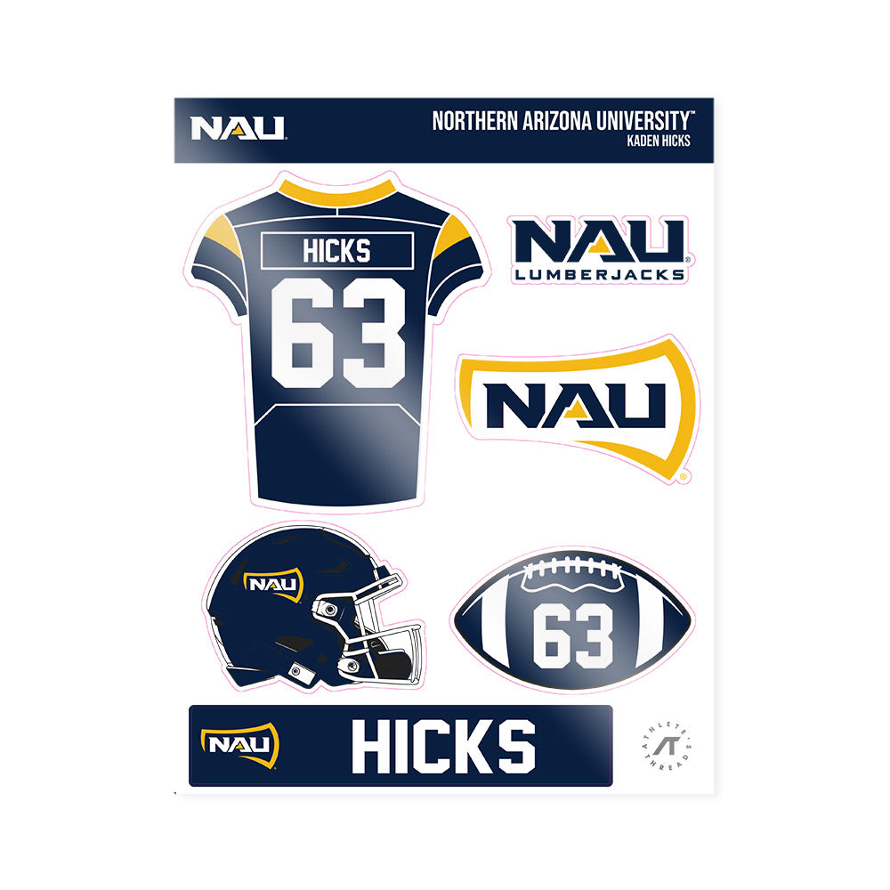 Northern Arizona - NCAA Football : Kaden Hicks - Sticker Sheet-0