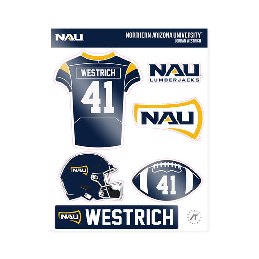 Northern Arizona - NCAA Football : Jordan Westrich - Sticker Sheet-0