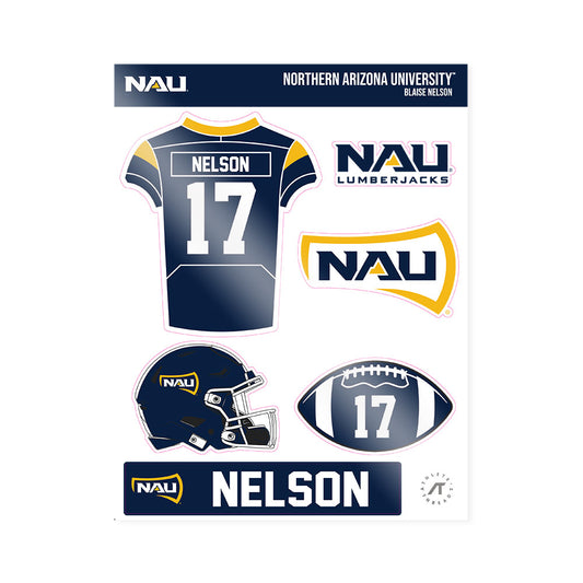 Northern Arizona - NCAA Football : Blaise Nelson - Sticker Sheet-0