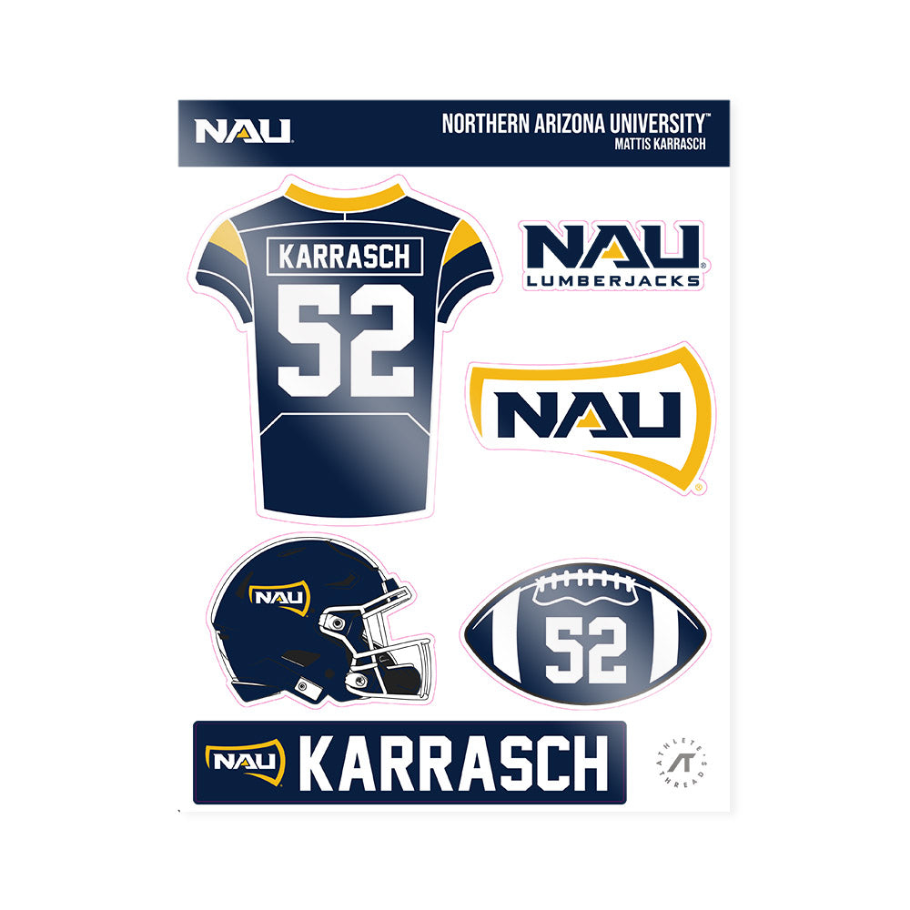 Northern Arizona - NCAA Football : Mattis Karrasch - Sticker Sheet-0