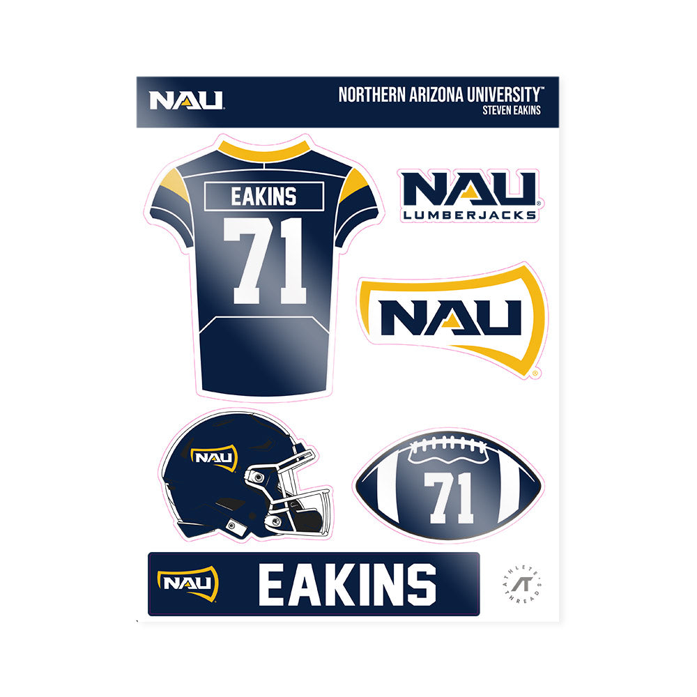 Northern Arizona - NCAA Football : Steven Eakins - Sticker Sheet-0