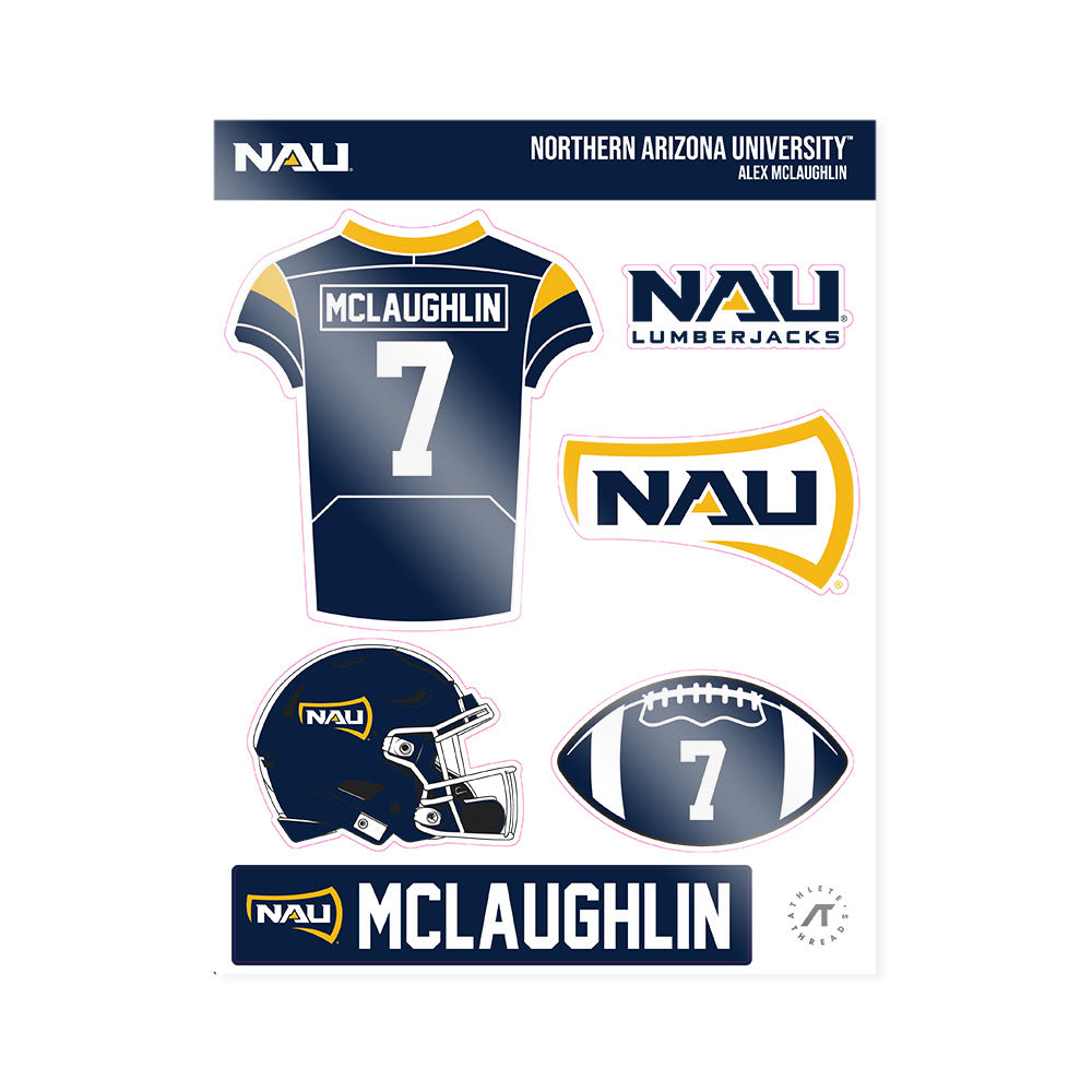 Northern Arizona - NCAA Football : Alex McLaughlin - Sticker Sheet-0