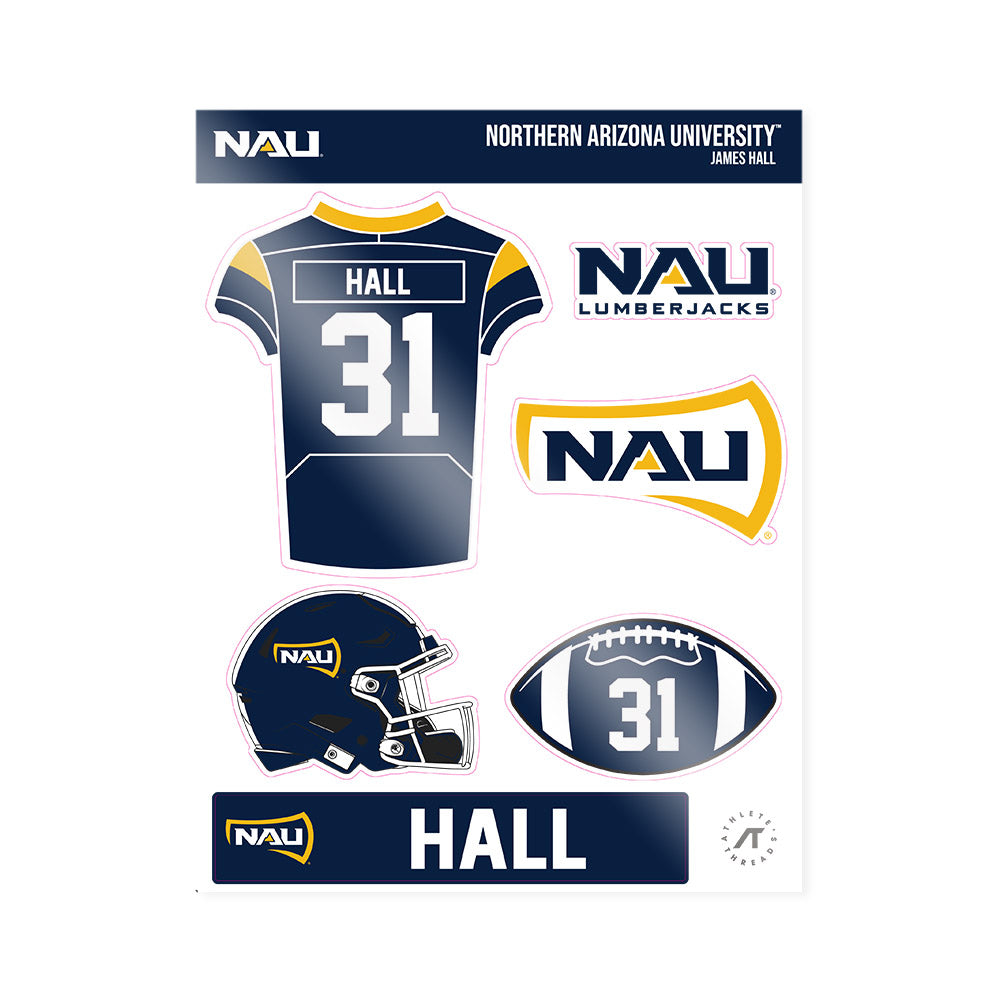 Northern Arizona - NCAA Football : James Hall - Sticker Sheet-0