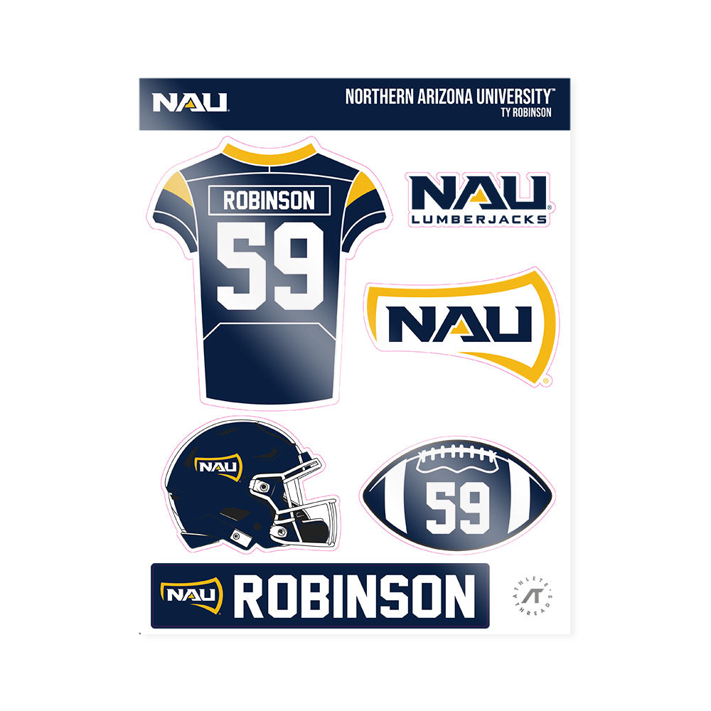 Northern Arizona - NCAA Football : Ty Robinson - Sticker Sheet-0