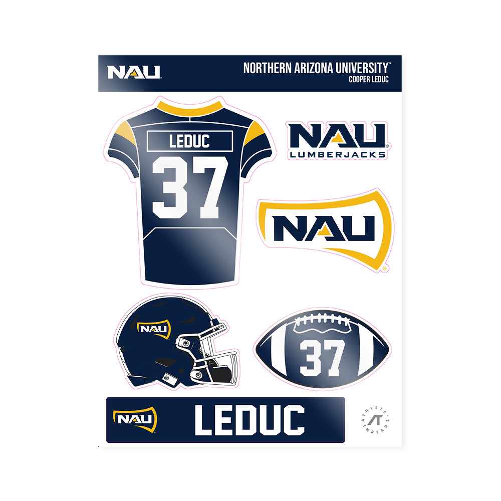 Northern Arizona - NCAA Football : Cooper LeDuc - Sticker Sheet-0