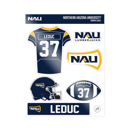 Northern Arizona - NCAA Football : Cooper LeDuc - Sticker Sheet-0