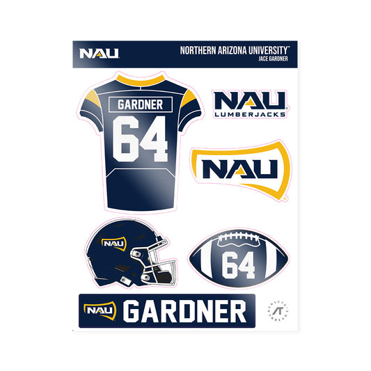 Northern Arizona - NCAA Football : Jace Gardner - Sticker Sheet-0