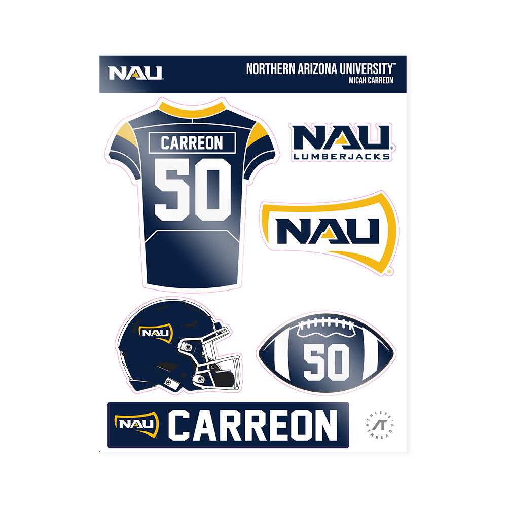 Northern Arizona - NCAA Football : Micah Carreon - Sticker Sheet-0