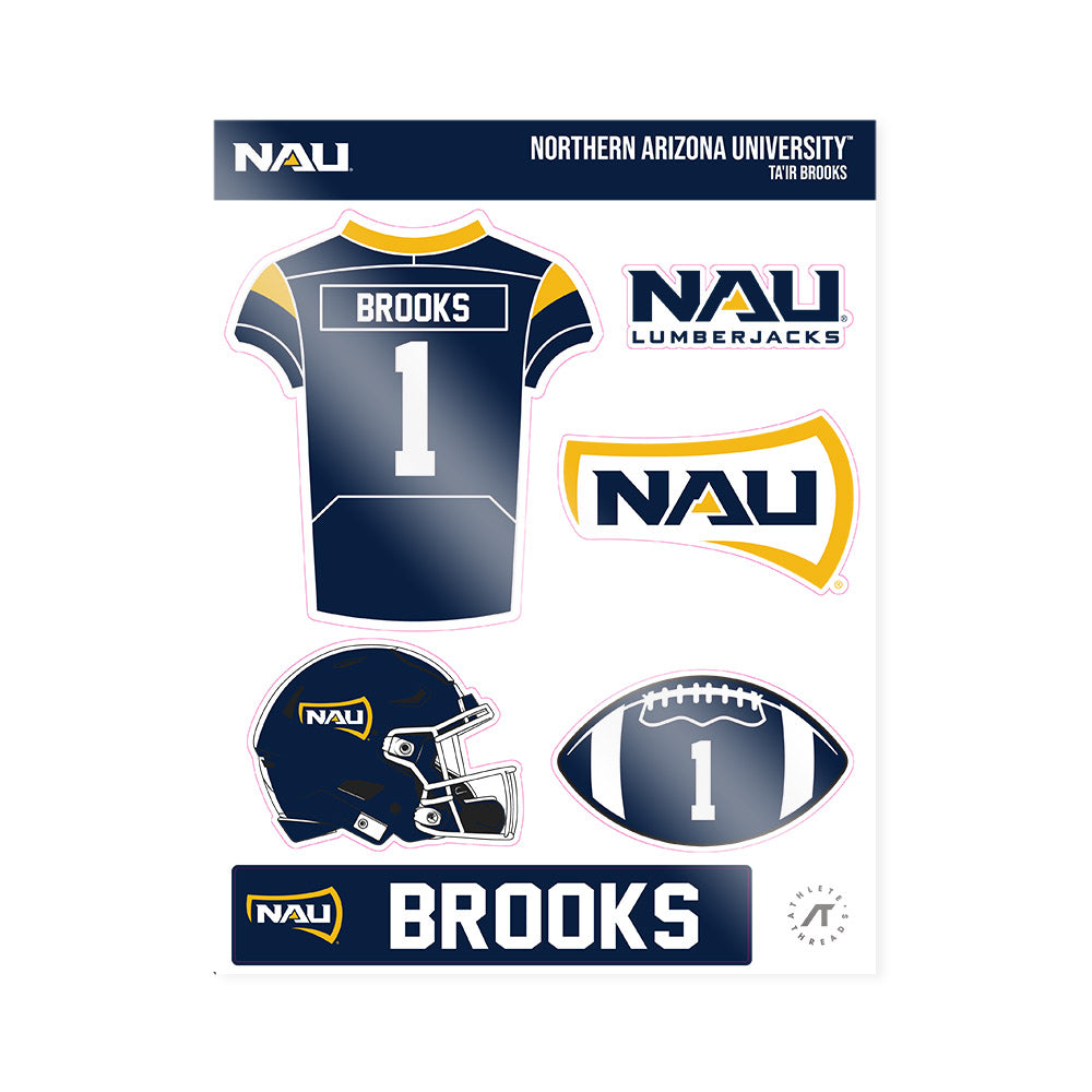 Northern Arizona - NCAA Football : Ta'ir Brooks - Sticker Sheet-0