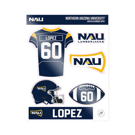 Northern Arizona - NCAA Football : John-Alexander Lopez - Sticker Sheet-0