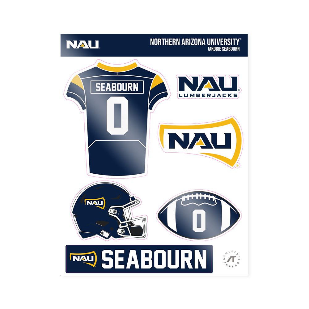 Northern Arizona - NCAA Football : Jakobie Seabourn - Sticker Sheet-0