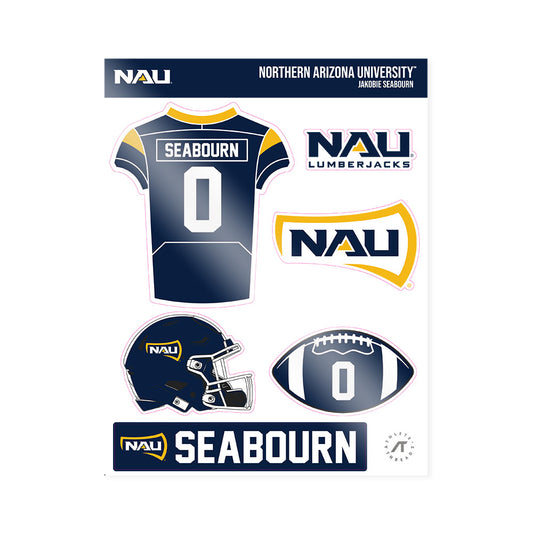 Northern Arizona - NCAA Football : Jakobie Seabourn - Sticker Sheet-0