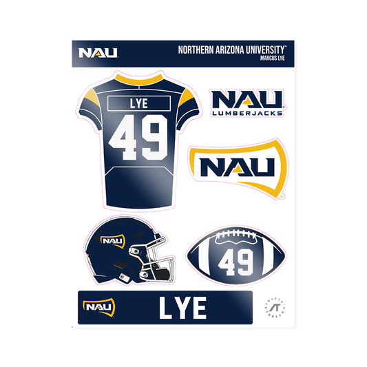 Northern Arizona - NCAA Football : Marcus Lye - Sticker Sheet-0