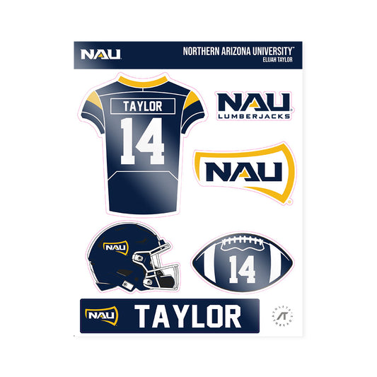 Northern Arizona - NCAA Football : Elijah Taylor - Sticker Sheet-0