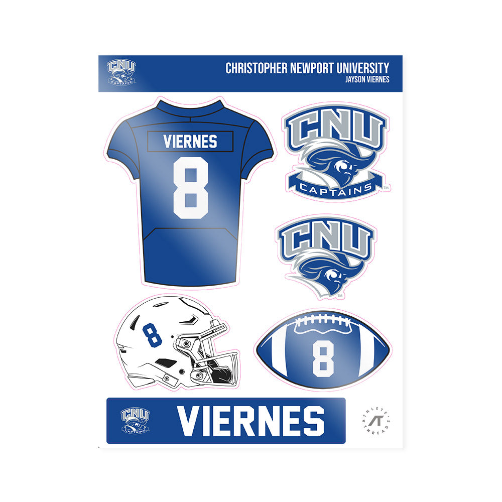 CNU - NCAA Football : Jayson Viernes - Sticker Sheet-0