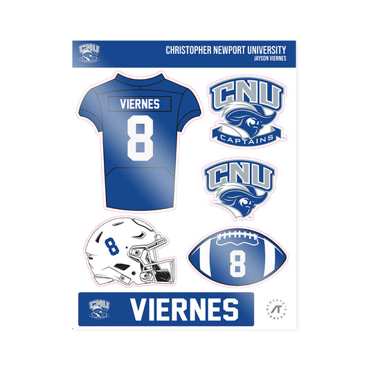 CNU - NCAA Football : Jayson Viernes - Sticker Sheet-0