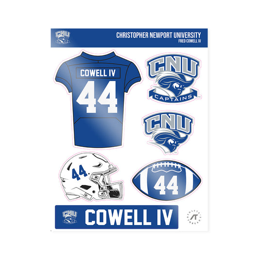 CNU - NCAA Football : Fred Cowell IV - Sticker Sheet-0