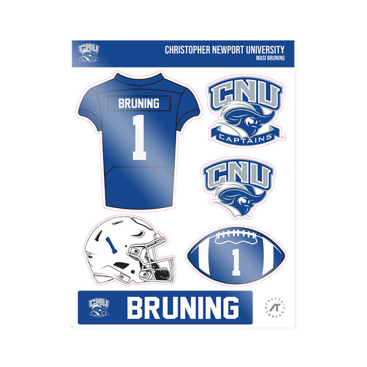 CNU - NCAA Football : Masi Bruning - Sticker Sheet-0