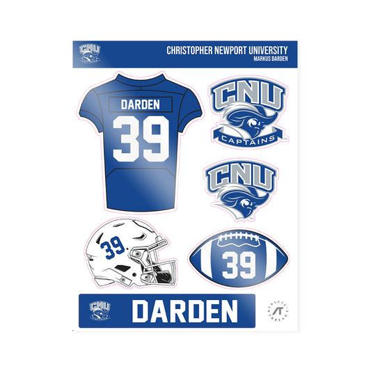 CNU - NCAA Football : Markus Darden - Sticker Sheet-0