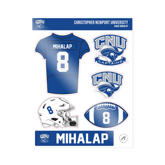 CNU - NCAA Football : Isaak Mihalap - Sticker Sheet-0