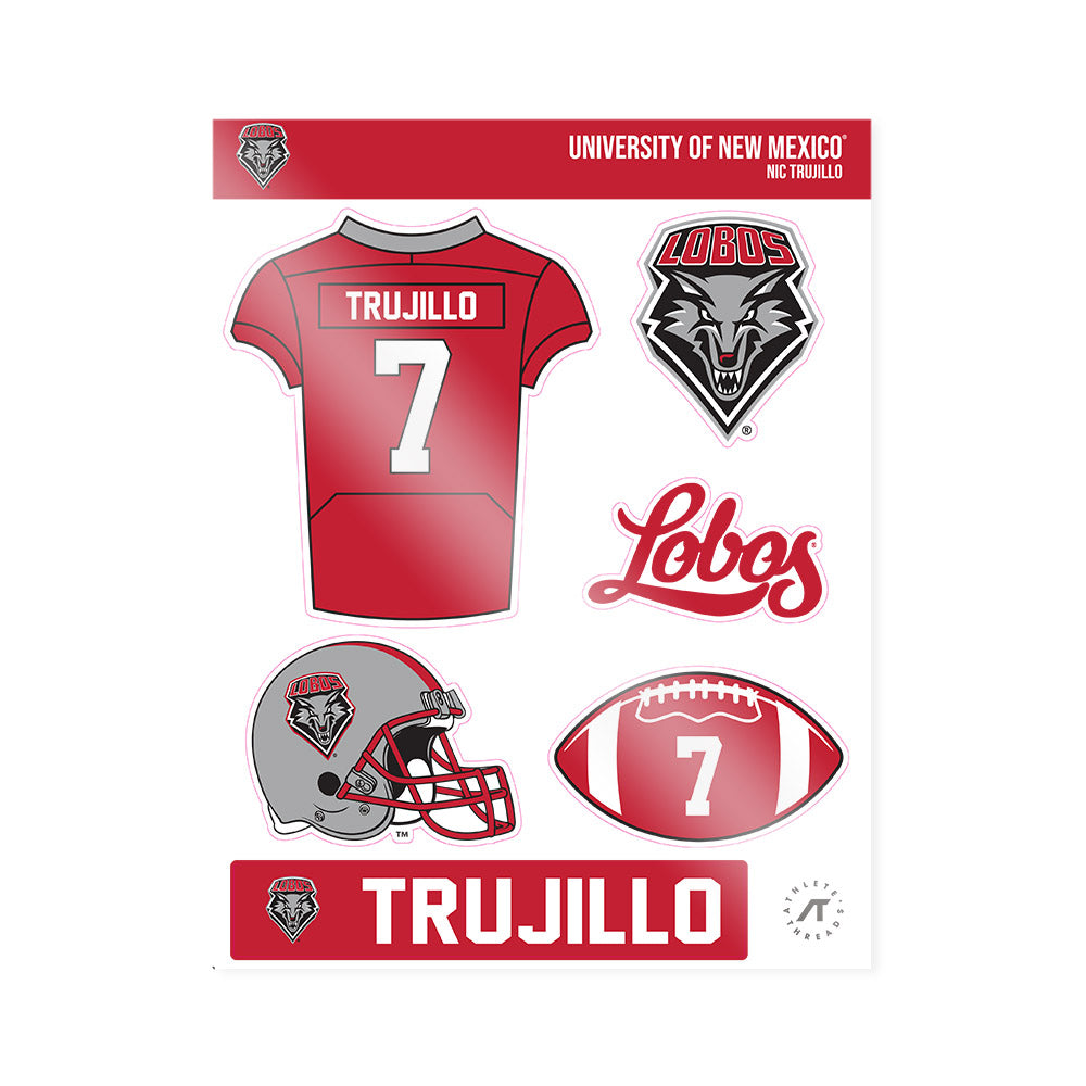 New Mexico - NCAA Football : Nic Trujillo - Sticker Sheet-0