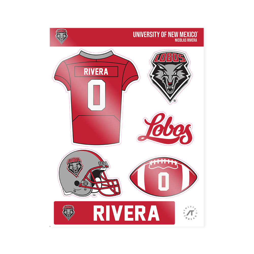 New Mexico - NCAA Football : Nicolas Rivera - Sticker Sheet-0