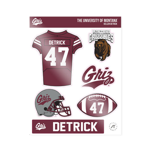 Montana - NCAA Football : Kellen Detrick - Sticker Sheet-0