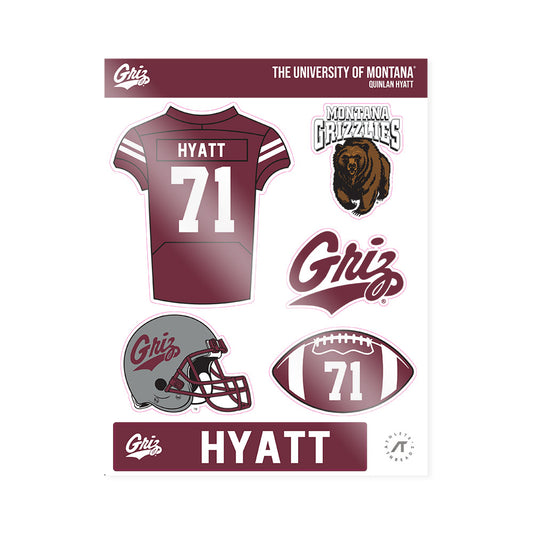 Montana - NCAA Football : Quinlan Hyatt - Sticker Sheet-0