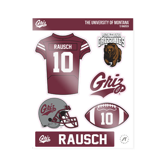 Montana - NCAA Football : TJ Rausch - Sticker Sheet-0