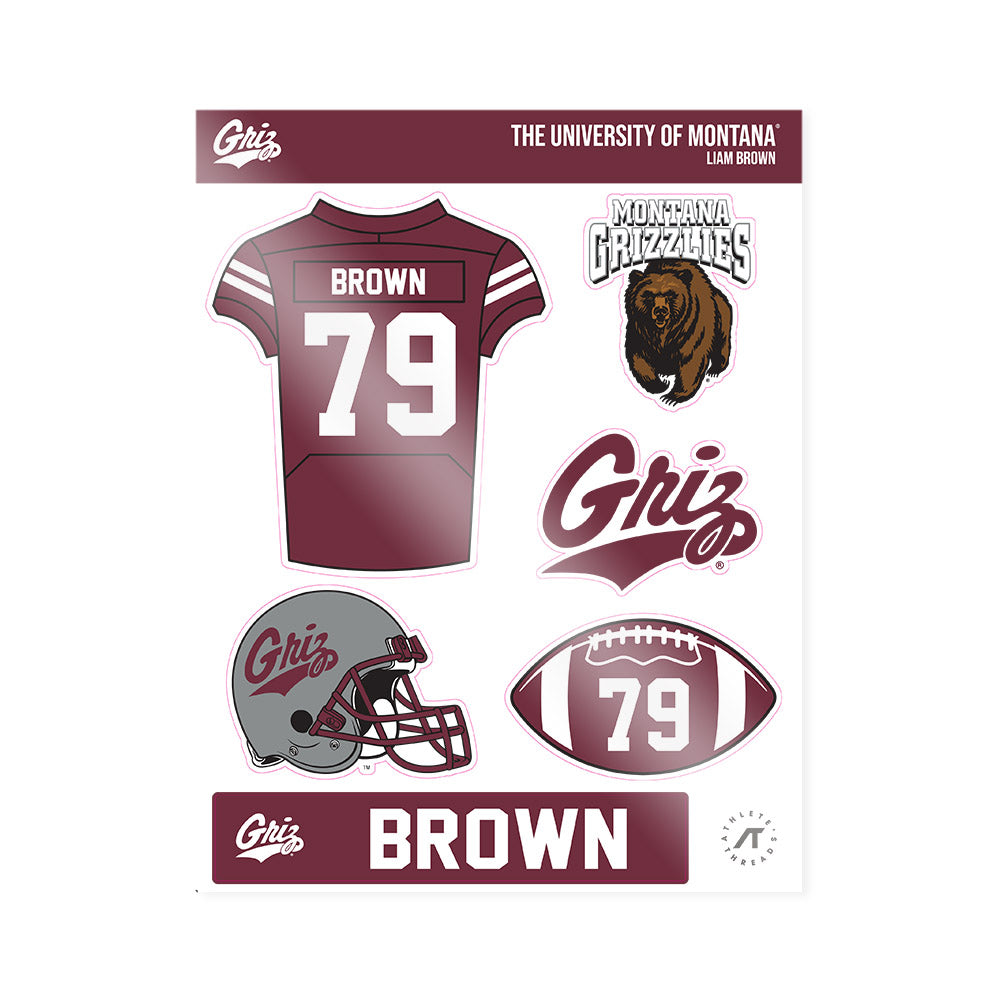 Montana - NCAA Football : Liam Brown - Sticker Sheet-0