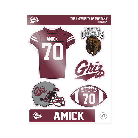 Montana - NCAA Football : Colin Amick - Sticker Sheet-0