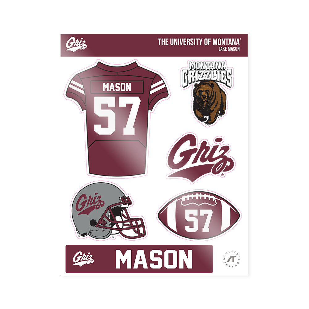 Montana - NCAA Football : Jake Mason - Sticker Sheet-0