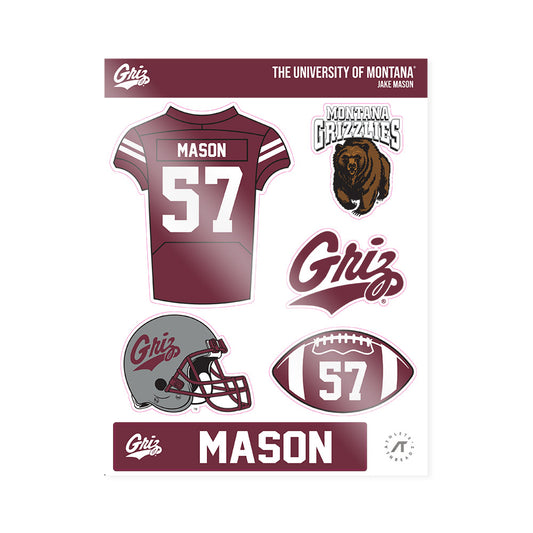 Montana - NCAA Football : Jake Mason - Sticker Sheet-0