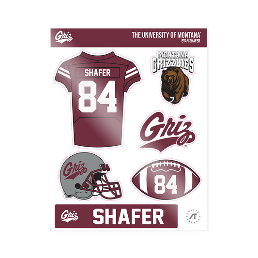 Montana - NCAA Football : Evan Shafer - Sticker Sheet-0