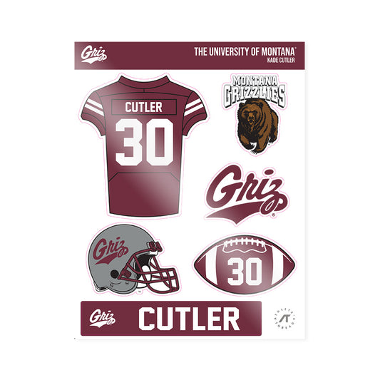 Montana - NCAA Football : Kade Cutler - Sticker Sheet-0