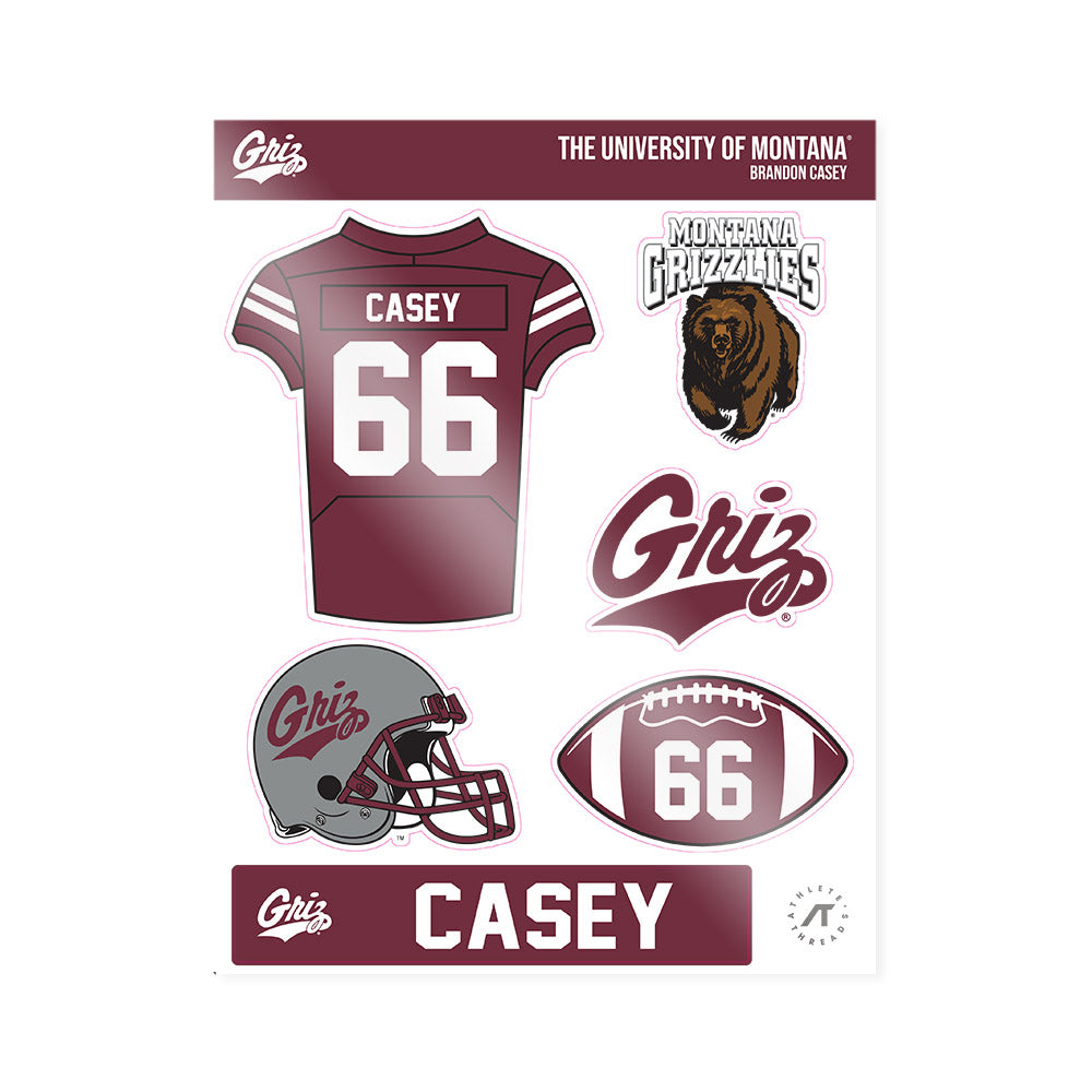 Montana - NCAA Football : Brandon Casey - Sticker Sheet-0
