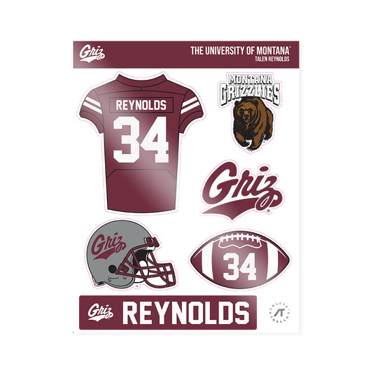 Montana - NCAA Football : Talen Reynolds - Sticker Sheet-0