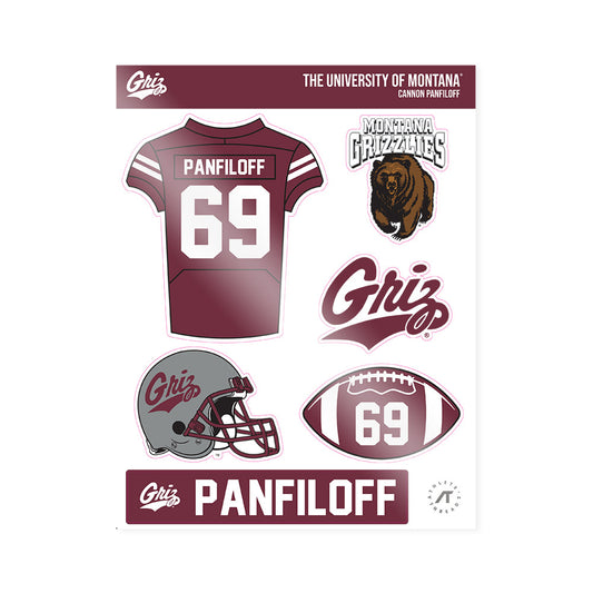 Montana - NCAA Football : Cannon Panfiloff - Sticker Sheet-0