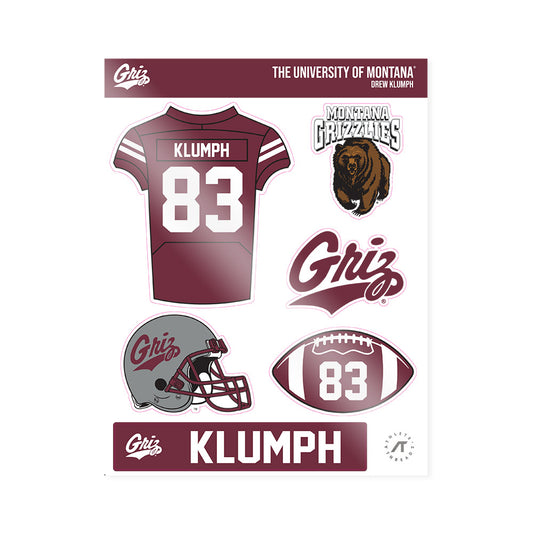 Montana - NCAA Football : Drew Klumph - Sticker Sheet-0