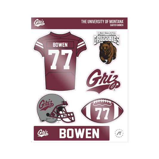 Montana - NCAA Football : Carter Bowen - Sticker Sheet-0