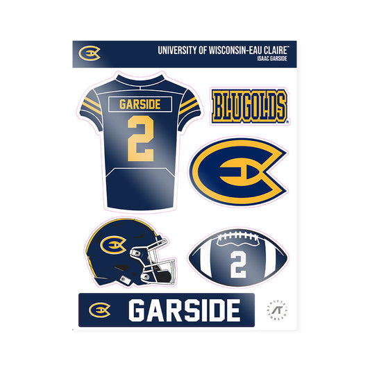 UW - Eau Claire - NCAA Football : Isaac Garside - Sticker Sheet-0
