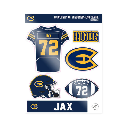 UW Eau Claire - NCAA Football : Payton Jax - Sticker Sheet-0