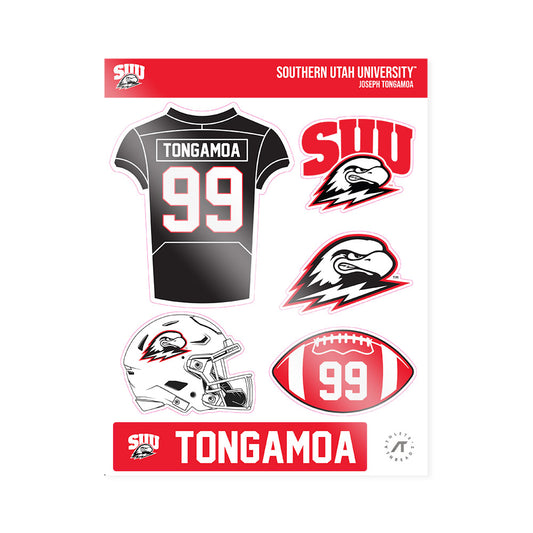 Southern Utah - NCAA Football : Joseph Tongamoa - Sticker Sheet-0