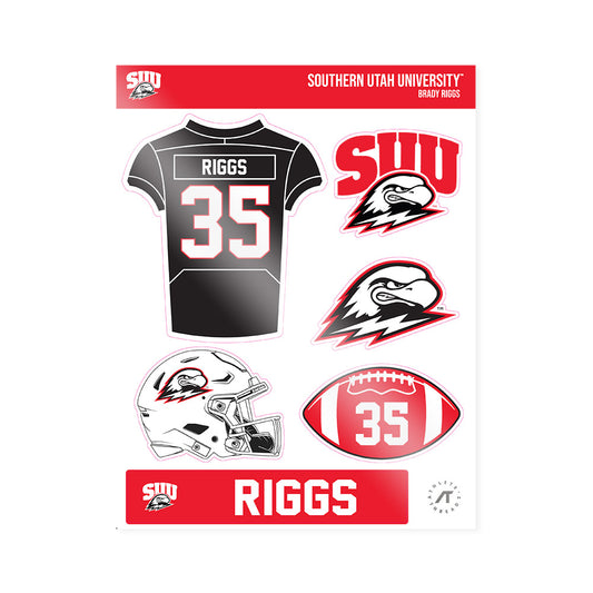 Southern Utah - NCAA Football : Brady Riggs - Sticker Sheet-0